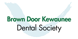 brown door kewaunee dental society logo